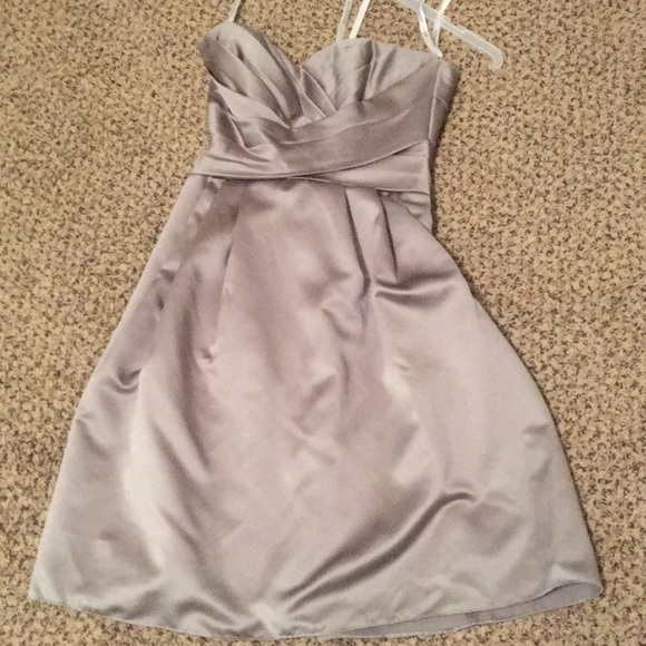 short satin dress with pockets